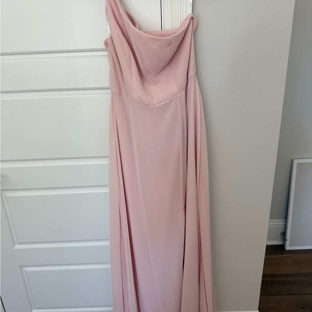 Blush Maxi Bridesmaid Dress